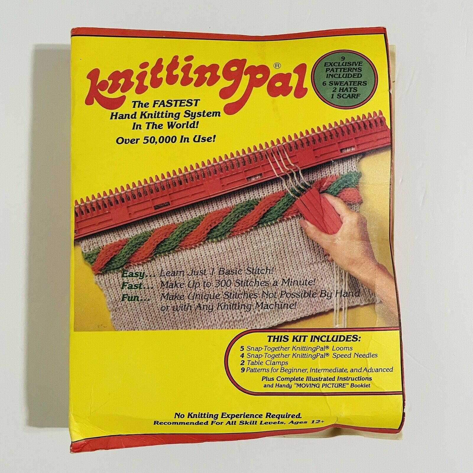 Vintage Walter Palange Knitting Pal Machine Kit With Instructions- Open Box