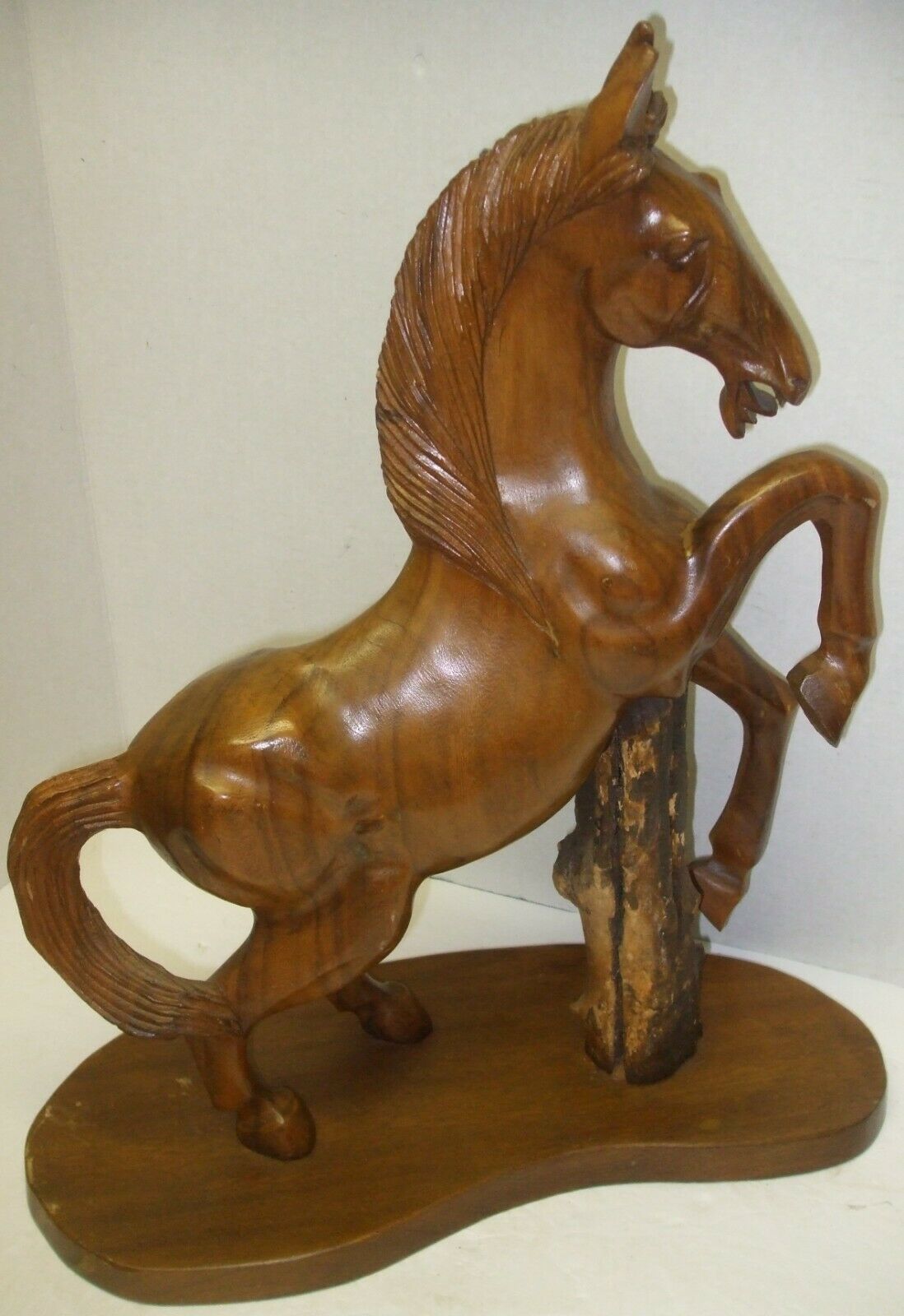 Wooden Horse Sculpture 20"
