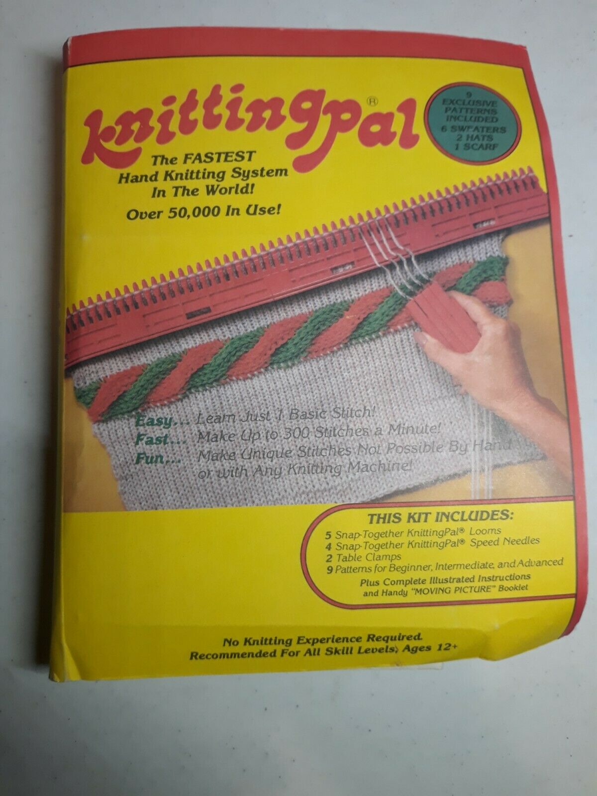 Vintage Walter Palange Knitting Pal Machine Kit W Instructions & Patterns New