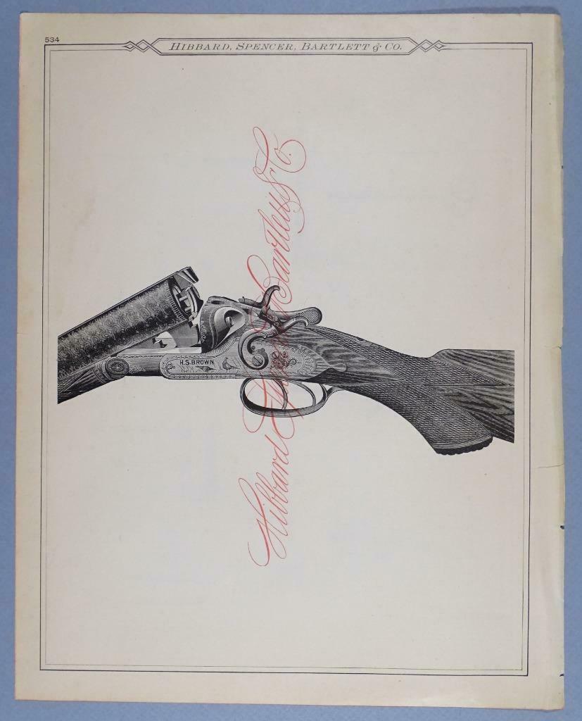 H S Brown Shot Guns Header Page 534 1885 Hibbard Spencer Bartlett Catalog Fd3-e5