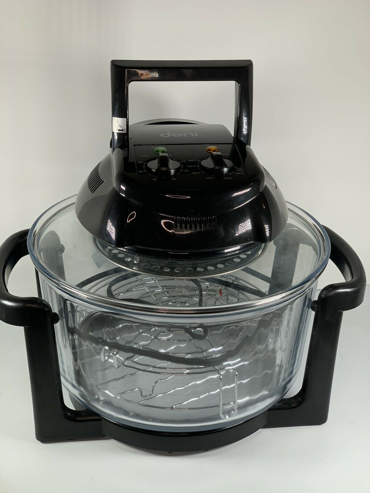 Deni Model 10400 Quick-n-easy 10.4 Quart Convection Oven Glass & Black