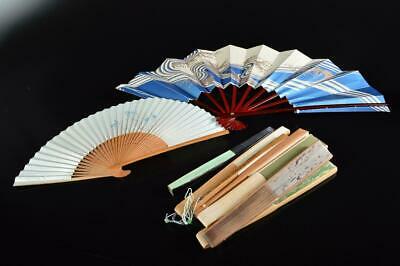 L4050: Japanese Wooden Paper Folding Fan/sensu Bundle Sale