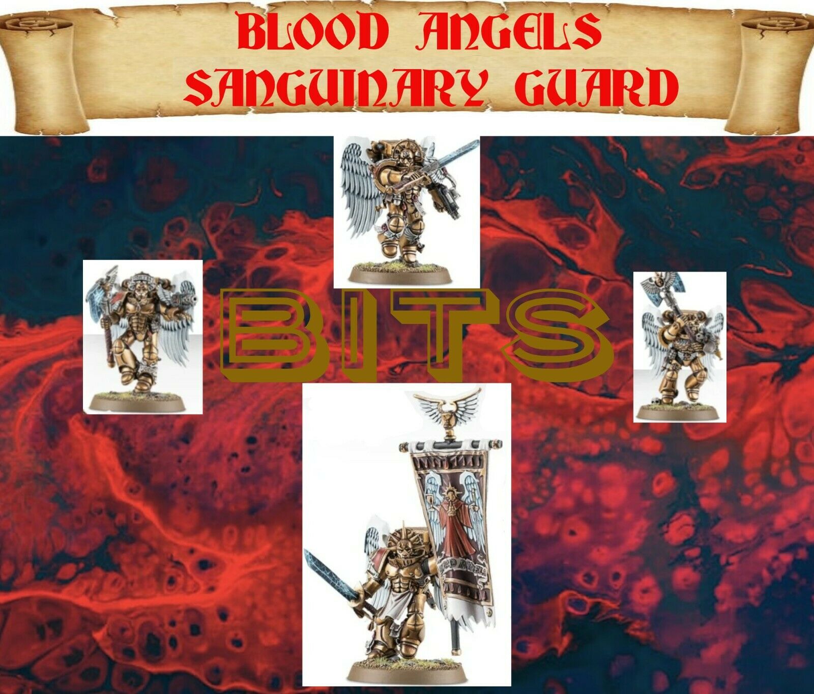 Gw Warhammer 40k Space Marine Blood Angels Sanguinary Guard Seth Mephiston Bits
