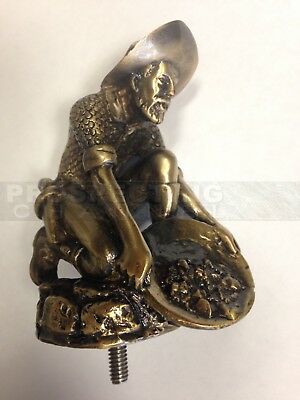 Old Time Gold Panner Miner Prospector Figure Figurine 49er Hood Trophy Ornament