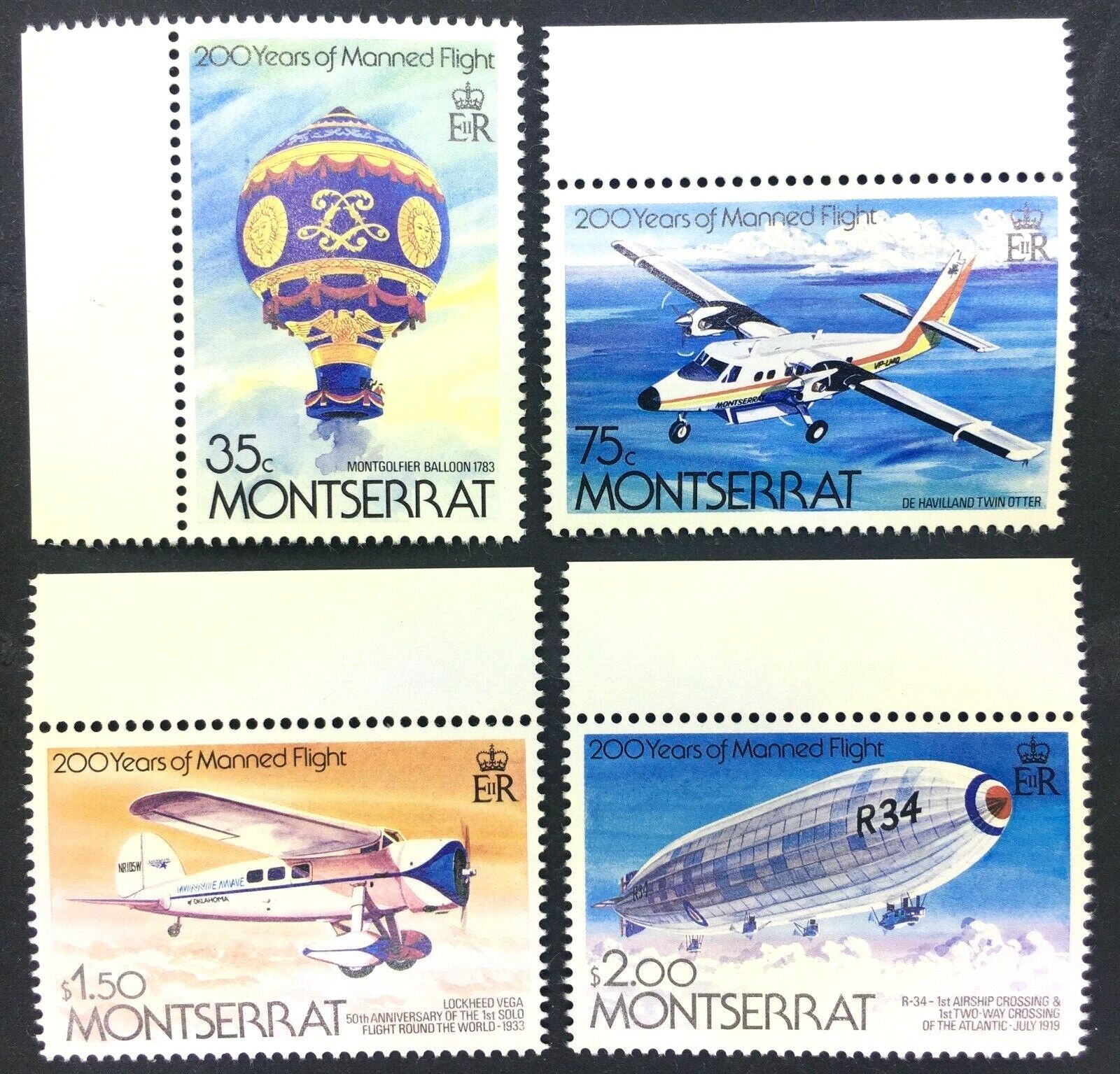 Montserrat 503-6 Aviation Mnh Og 1983