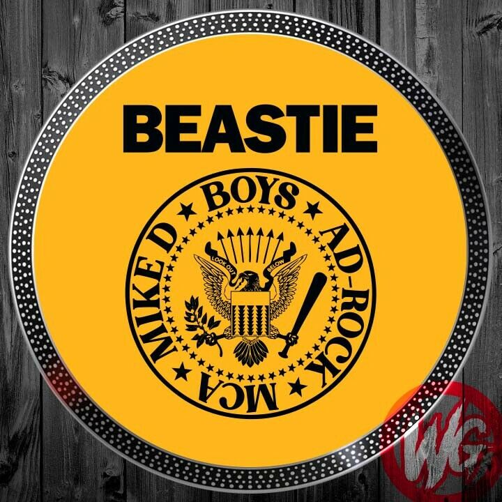 One Dj Turntable Record Slipmat - Beastie Boys Vs Ramones Mashup Slipmat