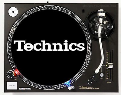 Technics Classic White On Black - Dj Slipmat 1200's Or Any Turntable Record