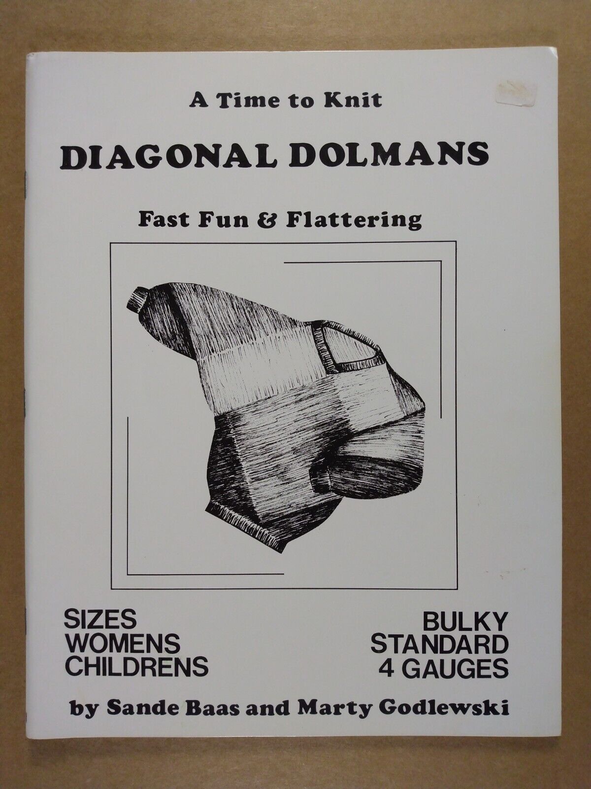 Diagonal Dolmans Machine Knitting Book 1989