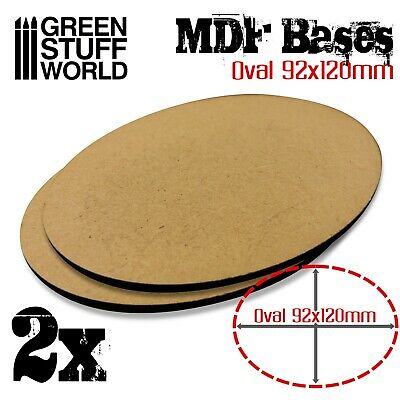 Mdf Bases - Oval 92x120mm - Thickness 3mm - Aos Laser Cut Wargames Vehicles 40k