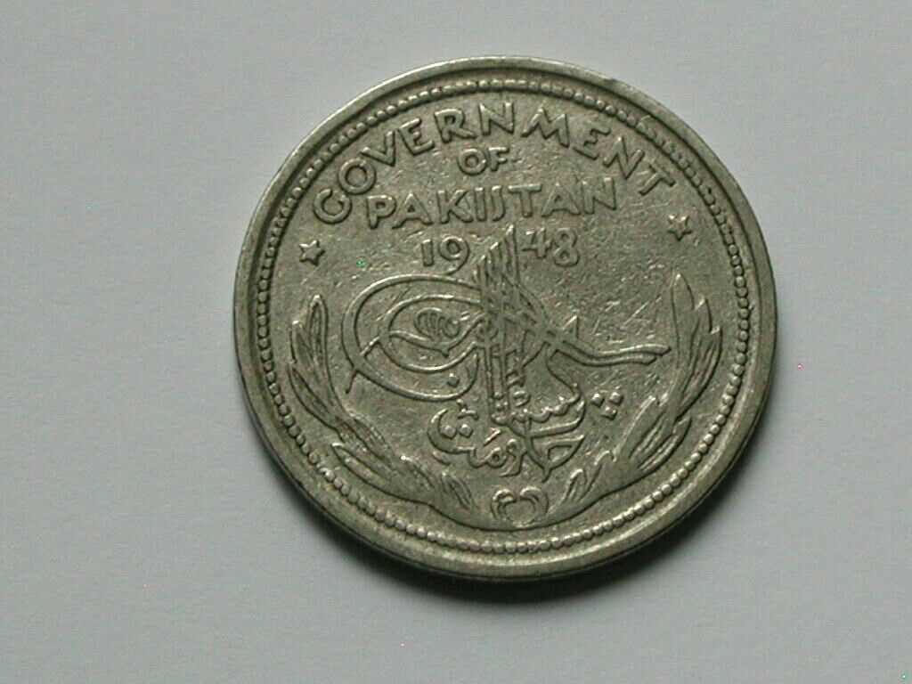 Pakistan 1948 Half Rupee (1/2₨) Coin Circulated & Toned