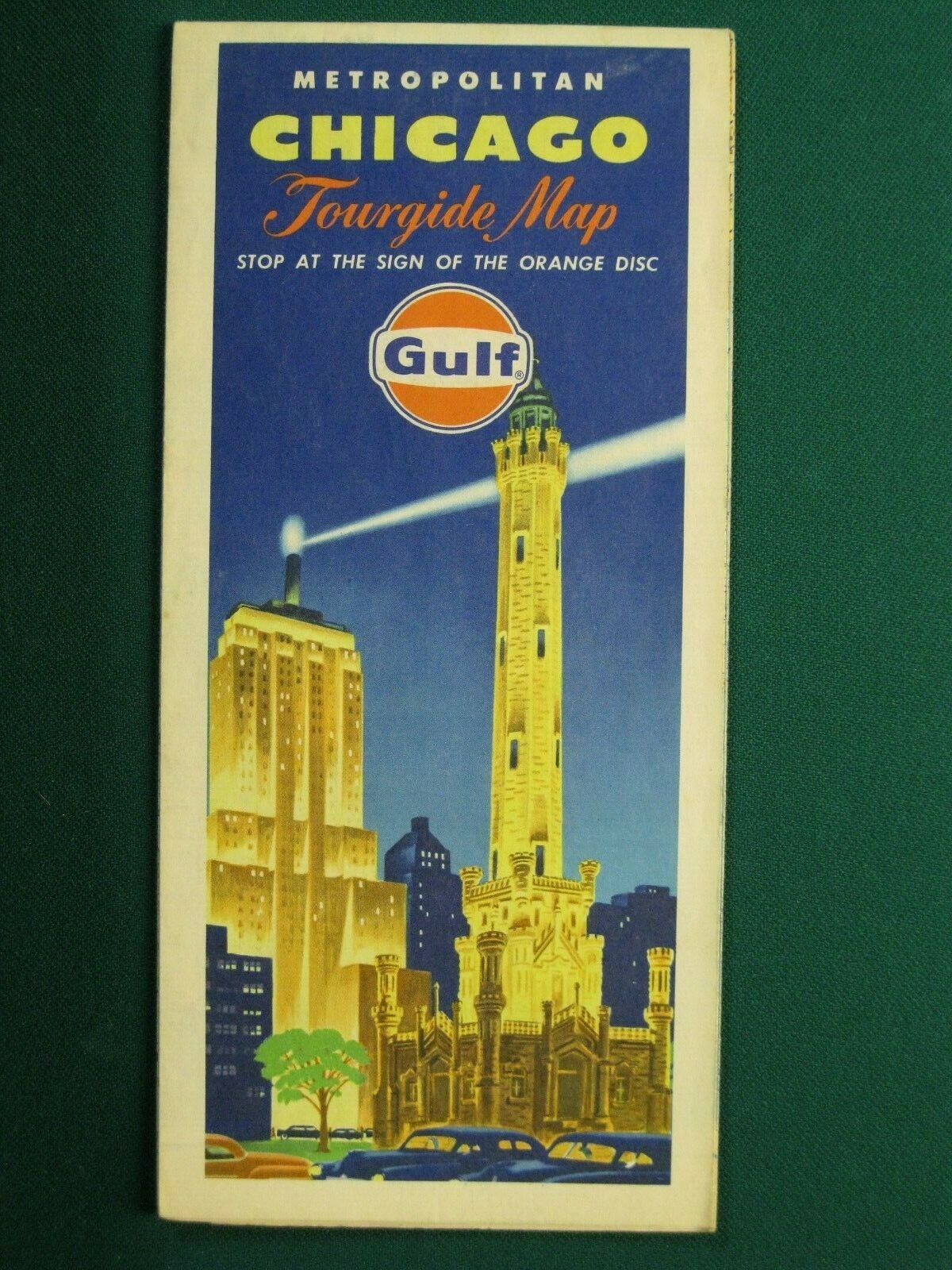 Gulf Oil 1974 Highway Road Map Of Chicago