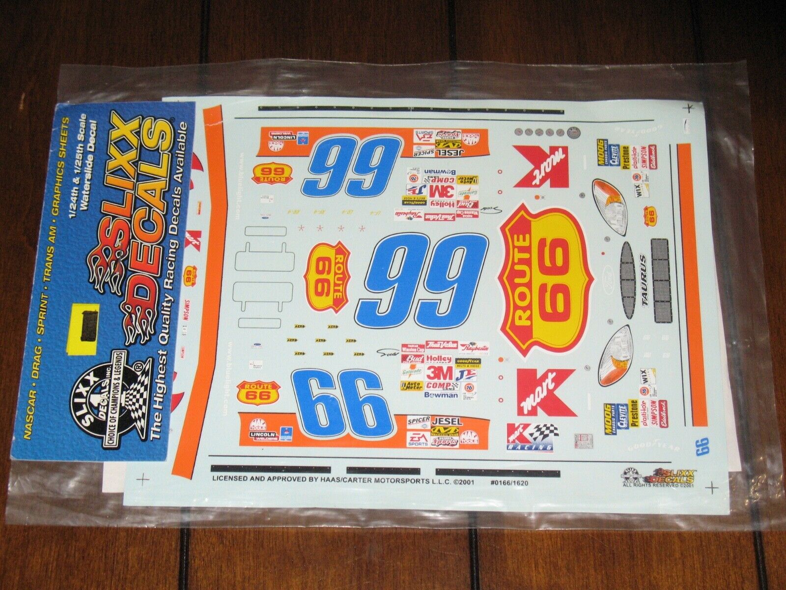 Slixx Nascar 1620 66 Route Big Kmart Todd Bodine Waterslide Decals 1/24 Ford