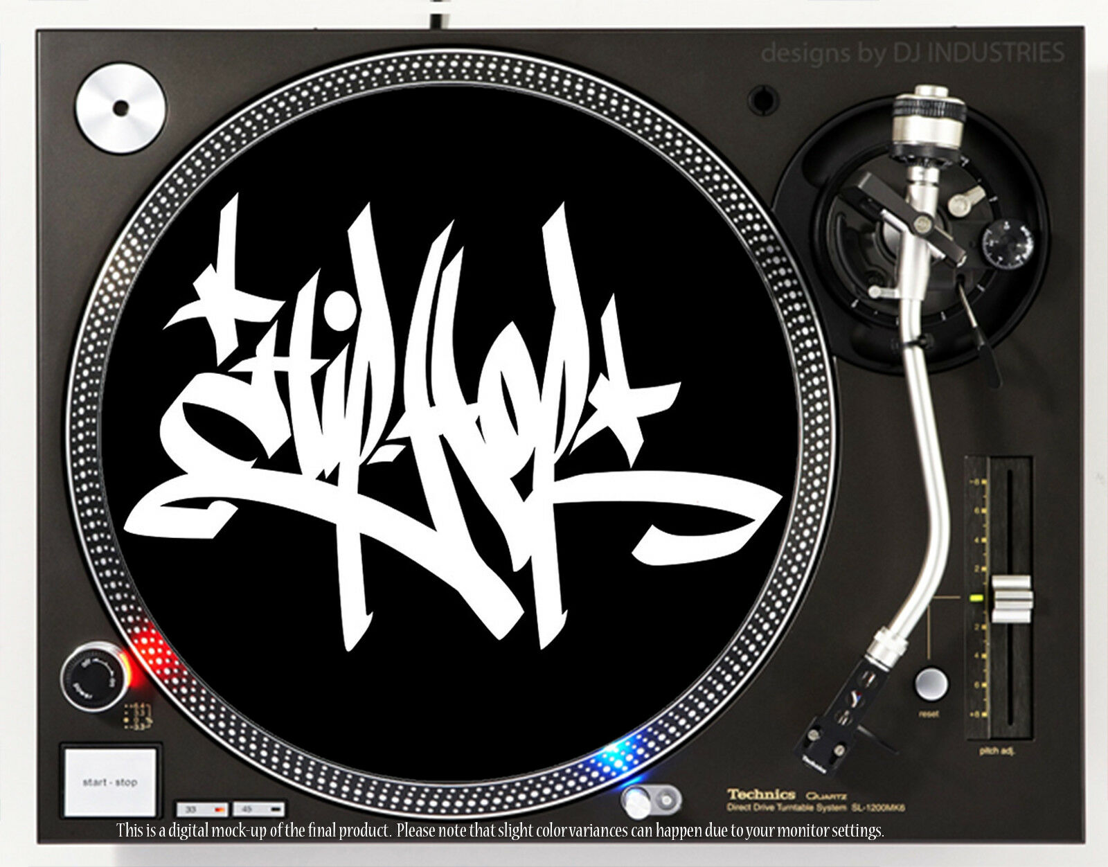 Hip Hop Graffiti - Dj Slipmat 1200's Or Any Turntable, Record Player