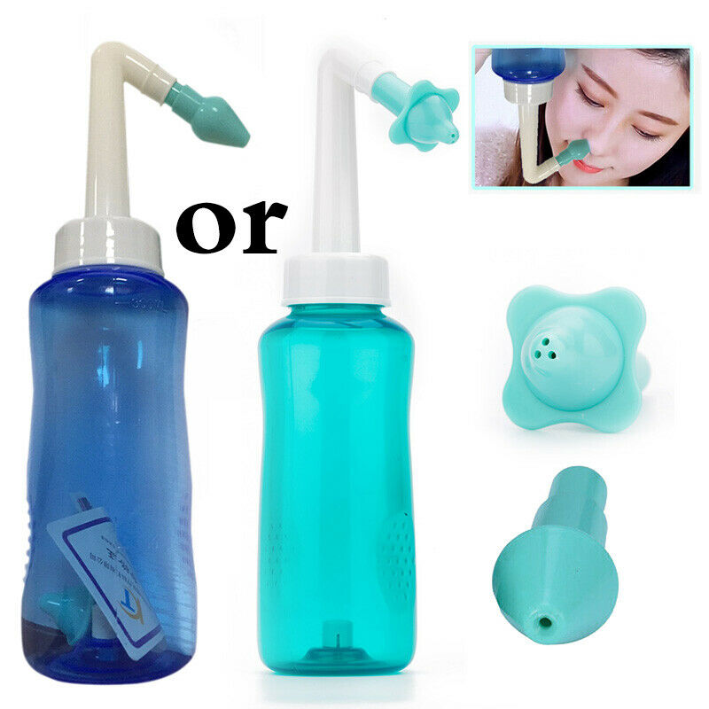 300ml Nasal Wash Neti Pot Nose Cleaner Bottle Nose Irrigator Saline Allergic