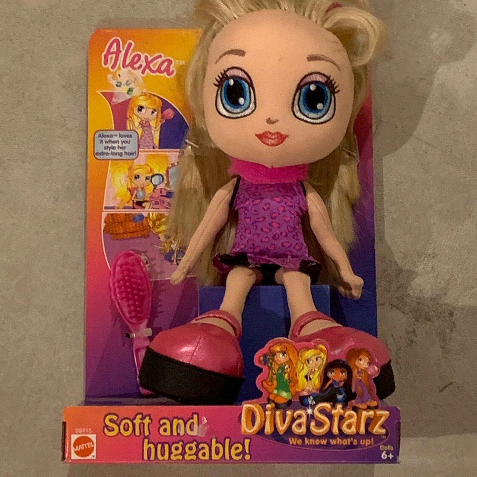 Mattel 2000 Soft And Huggable Diva Starz Alexa Doll New In Box Plush Collectible