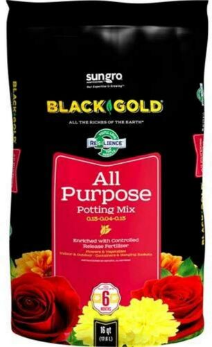 Black Gold 1310102 16-quart All Purpose Potting Soil W/ Control Released Fertlzr