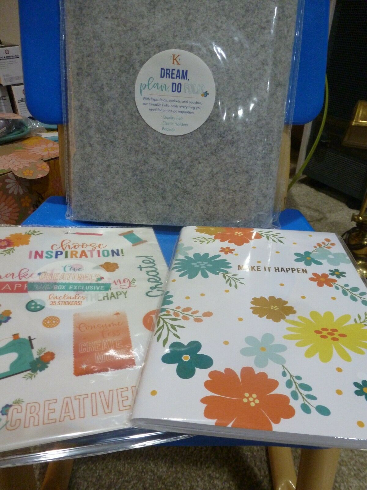 Kimberbell Folio Dream Plan Do Blank, Notebook, Stickers New In Package