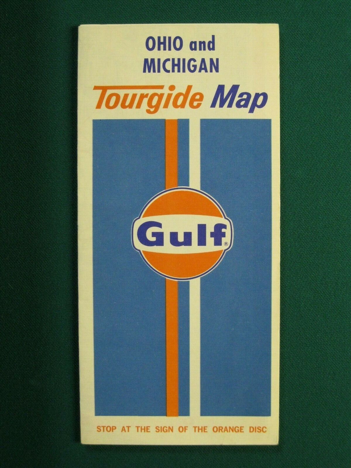 Gulf Oil 1970 Highway Road Map Of Ohio, Michigan