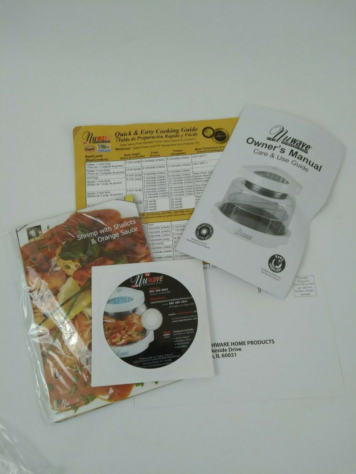 Nuwave Infrared Oven Manual Dvd And Recipe Book Cooking Guide Instructions
