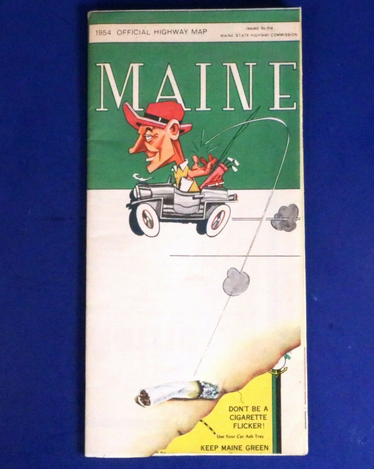 1954 State Of Maine Official Highway Road Map