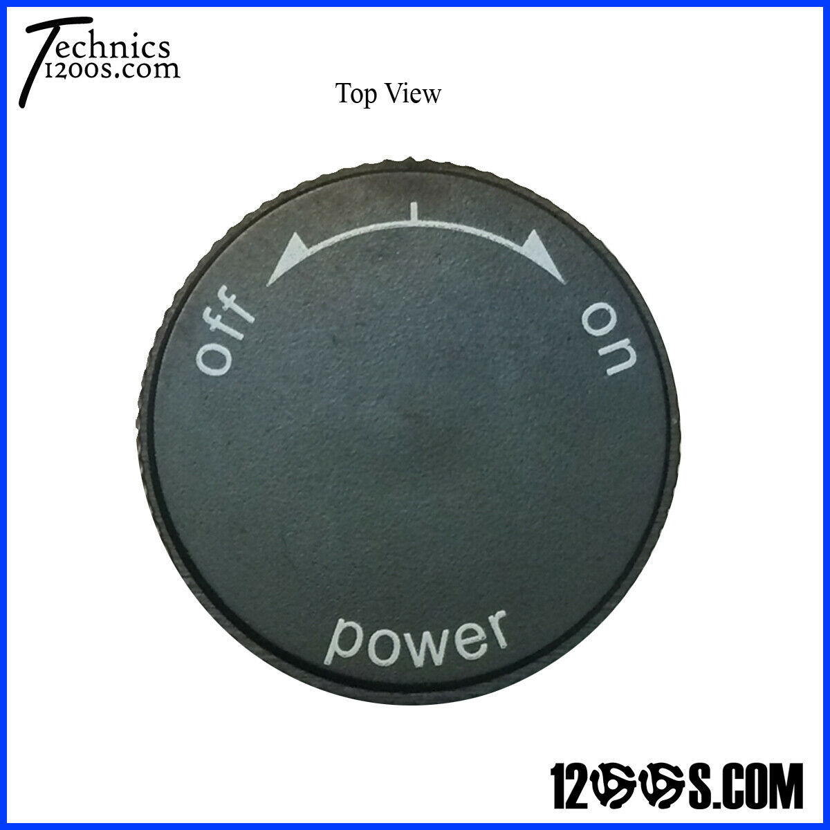 New Power On / Off Knob Top (cap) Fits Technics Sl 1200 1210 Mk2 Turntable