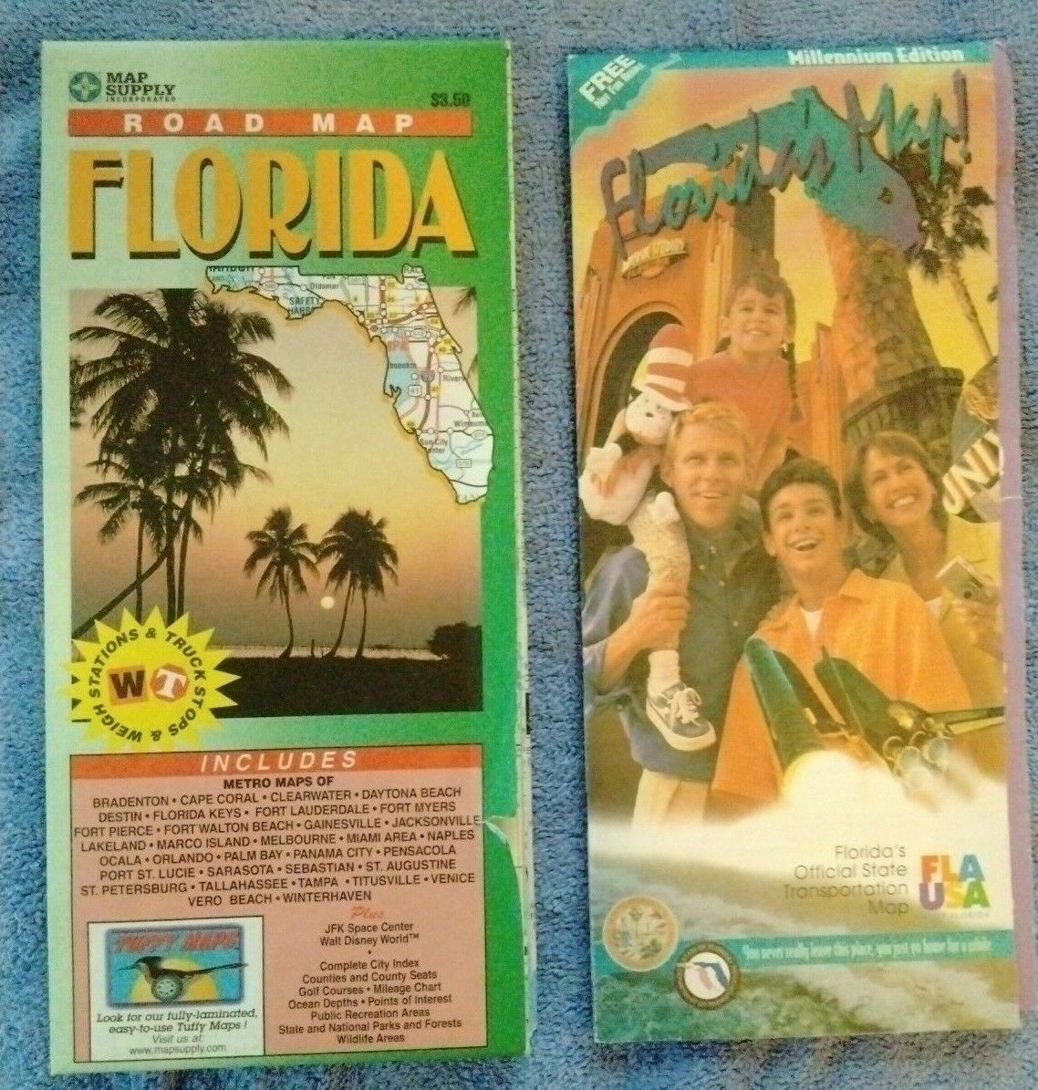 Vintage 2000 Florida State Maps