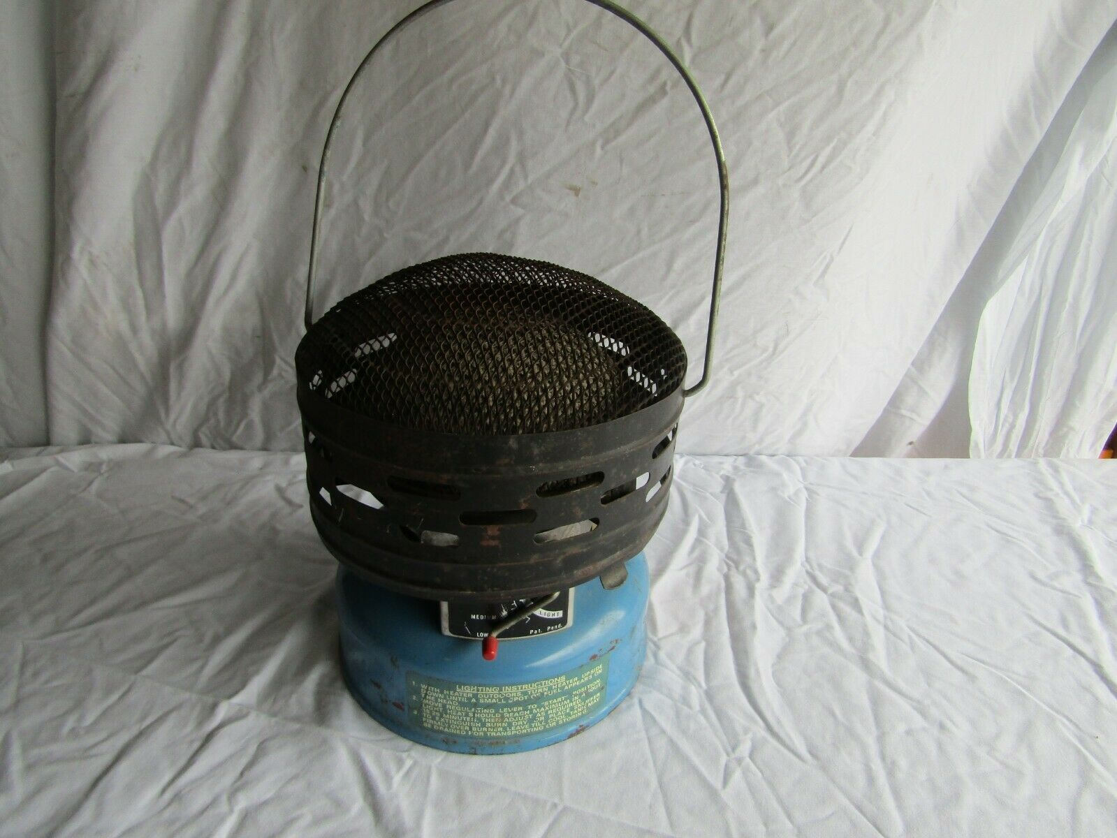 Vintage Outdoor Camping Hunting Sears 3000-5000 Btu Heater Blue Marked 2-71