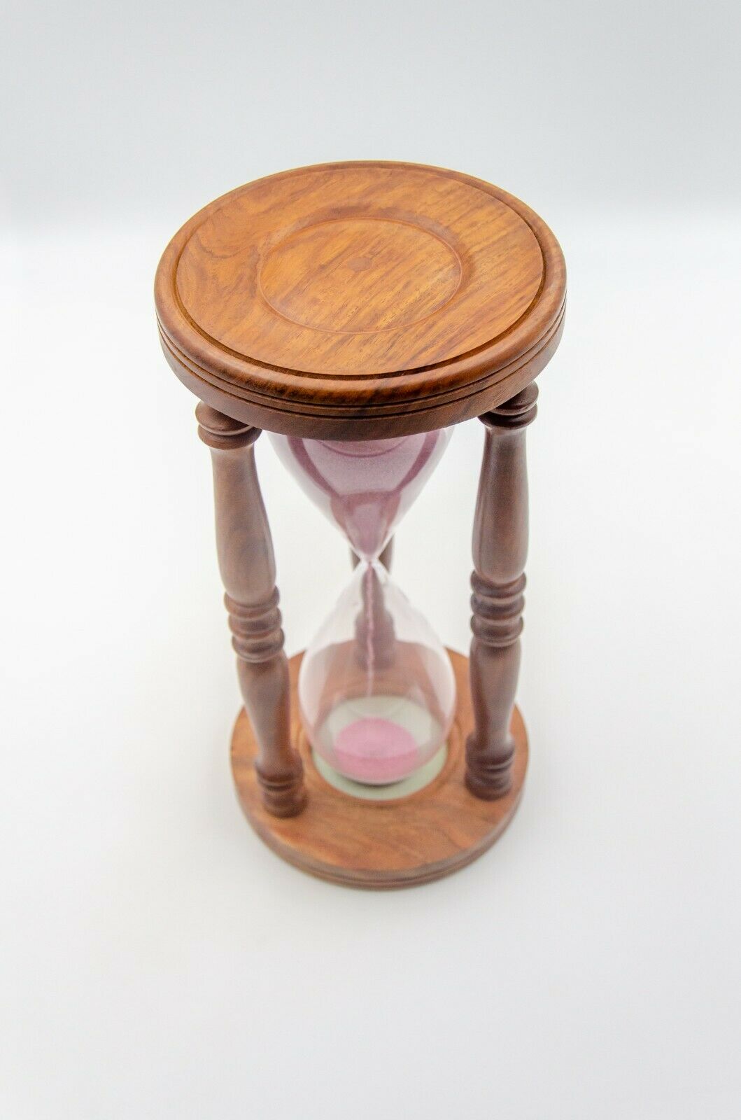 Antique Finish Large Wooden Hourglass Vintage Sand Clock Timer Nautical Decor