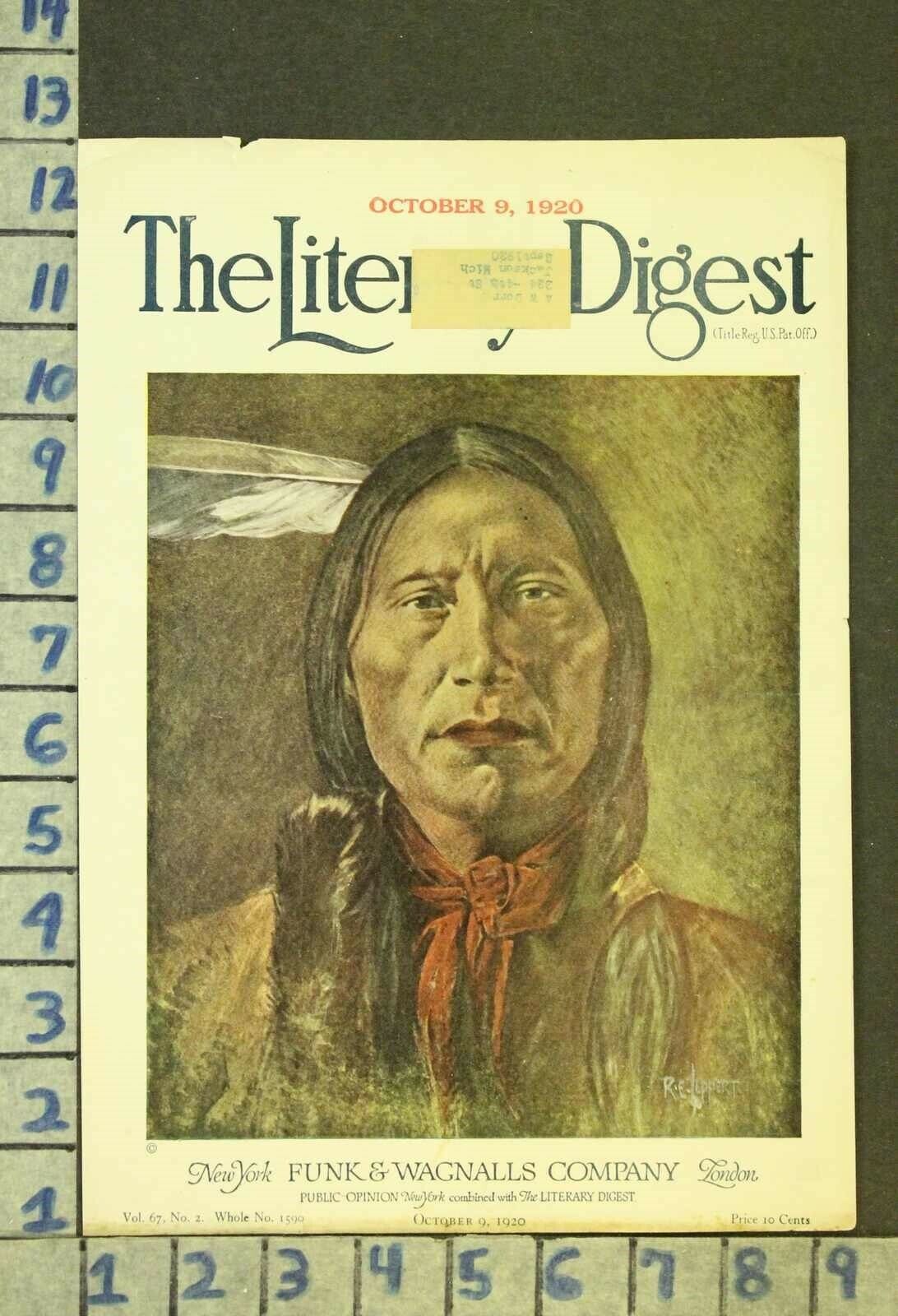 1920 Western American Indian Chief Tribe Culture Ethnic Illus Leppert Cov Zq75