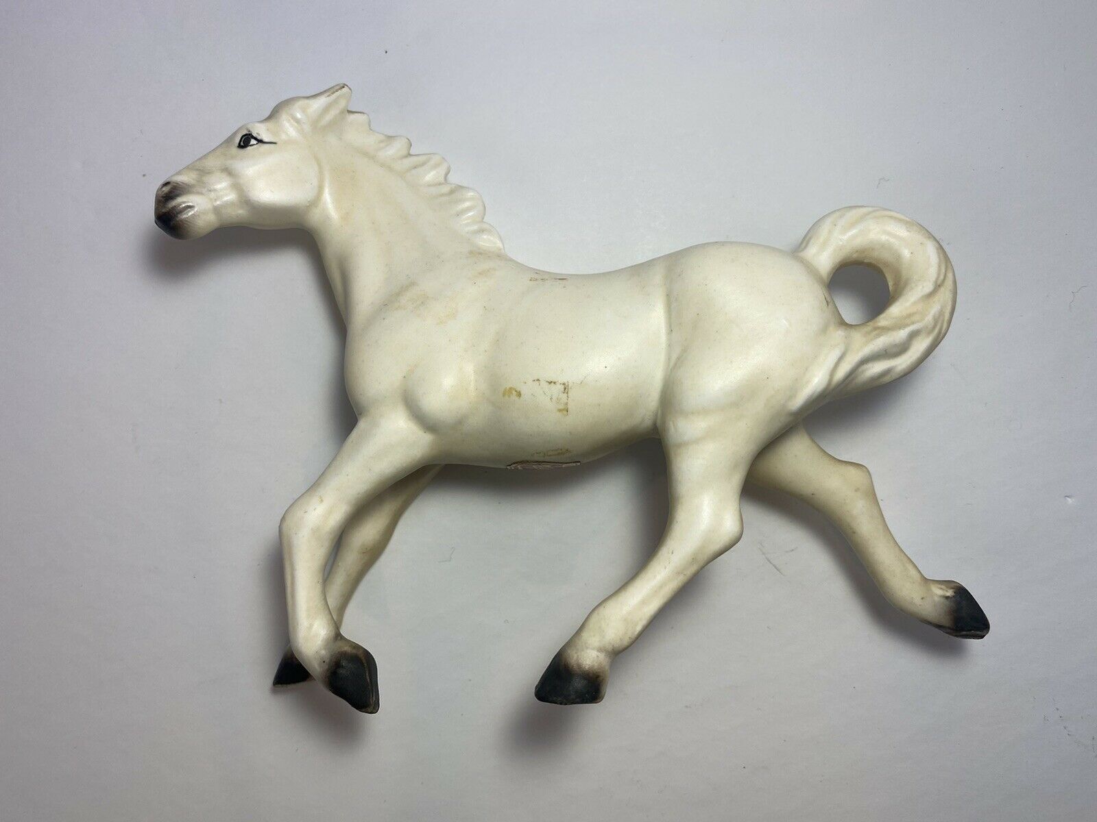 Vintage Ceramic Horse Figurine Orion Japan 4 3/4” X 6 1/4” White
