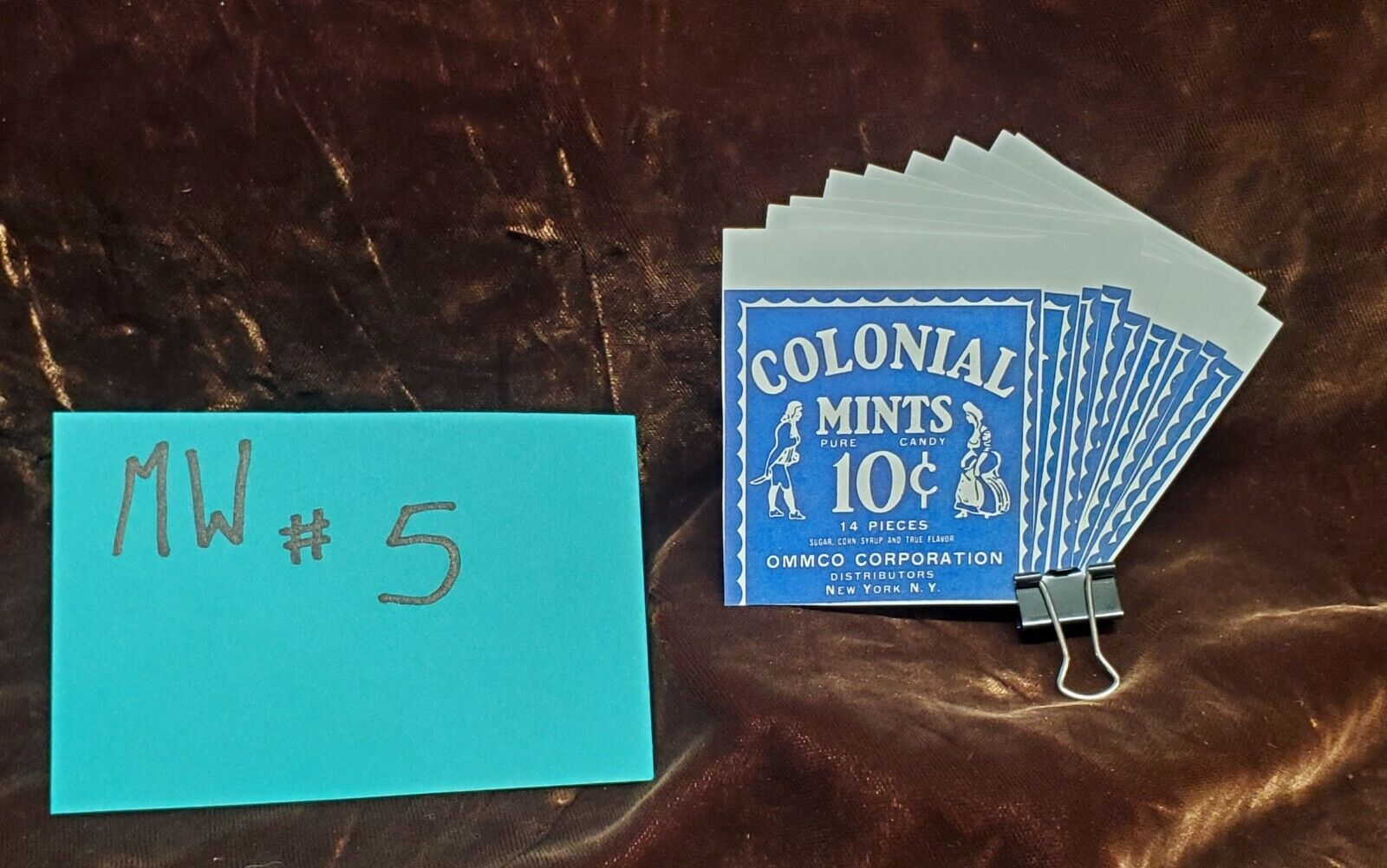 Repo Mint Wrappers For Antique Slot Machine Mw#5 Colonial Blue 10 Pack #5