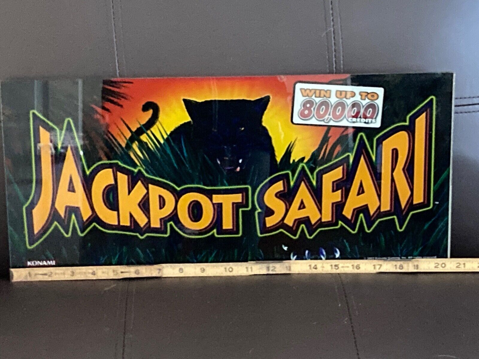 Jackpot Safari  Slot Machine Glass Insert Slot Machine Jackpot Safari Glass