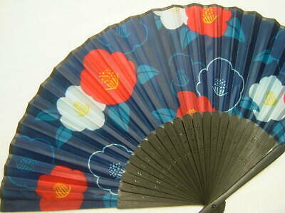 Japanese Sensu Swallow-patterned Fan Navy Blue 21cm Hannari Design