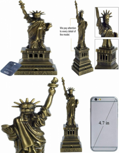 Zovie America Metal Statue Of Liberty Model Souvenir Liberty(7in)