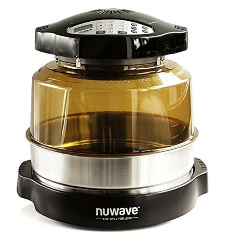 Nuwave Pro Plus Infared Oven Stainless Steel Extender Ring Black 20602 Brand New